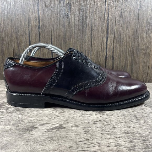 Allen Edmonds Polo Shelton Burgundy Leather Oxford Dress Shoes Sz 11.5 A Narrow - Picture 4 of 10